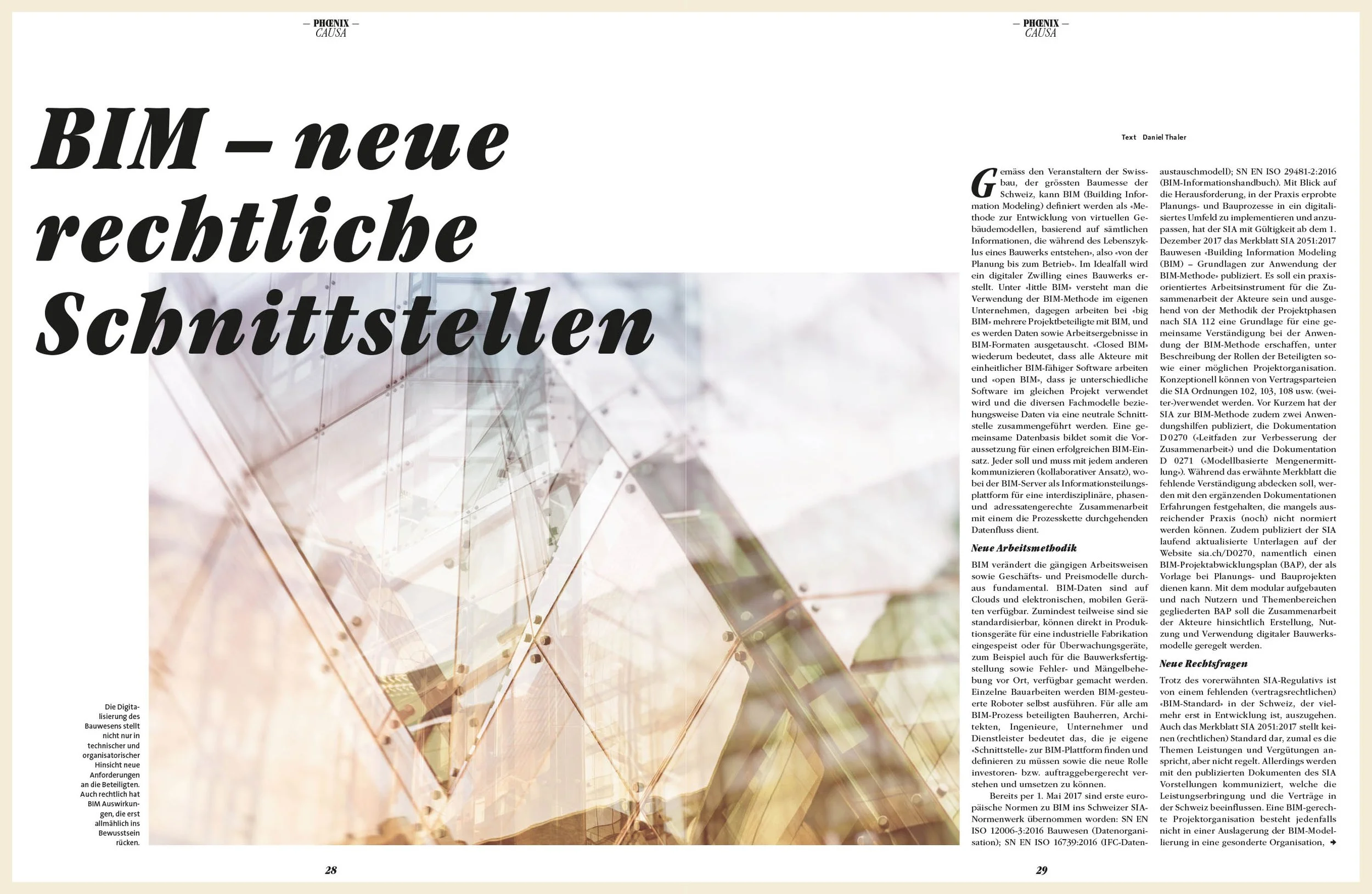 BIM - neue rechtliche Schnittstellen, in: PHOENIX - Bauen im Bestand 14/2018, S. 28 ff.