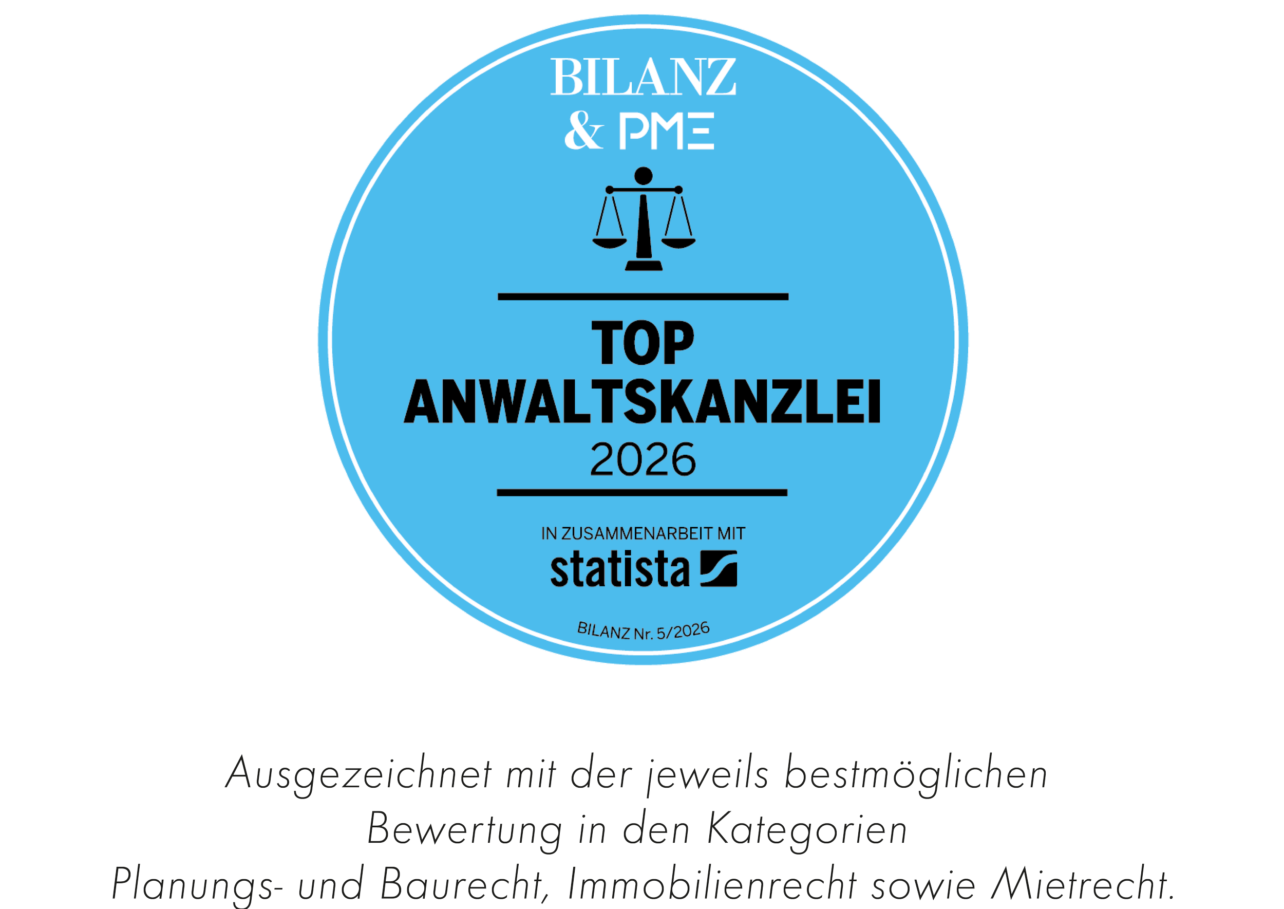 Thaler Berz Partner Rechtsanwälte Auszeichnung von Le Temps BZ 2026