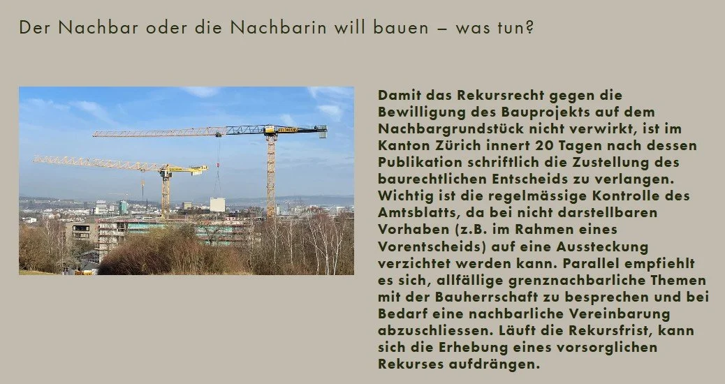 Der Nachbar oder die Nachbarin will bauen - was tun?, Blogbeitrag Firmenwebsite, 27.02.2023