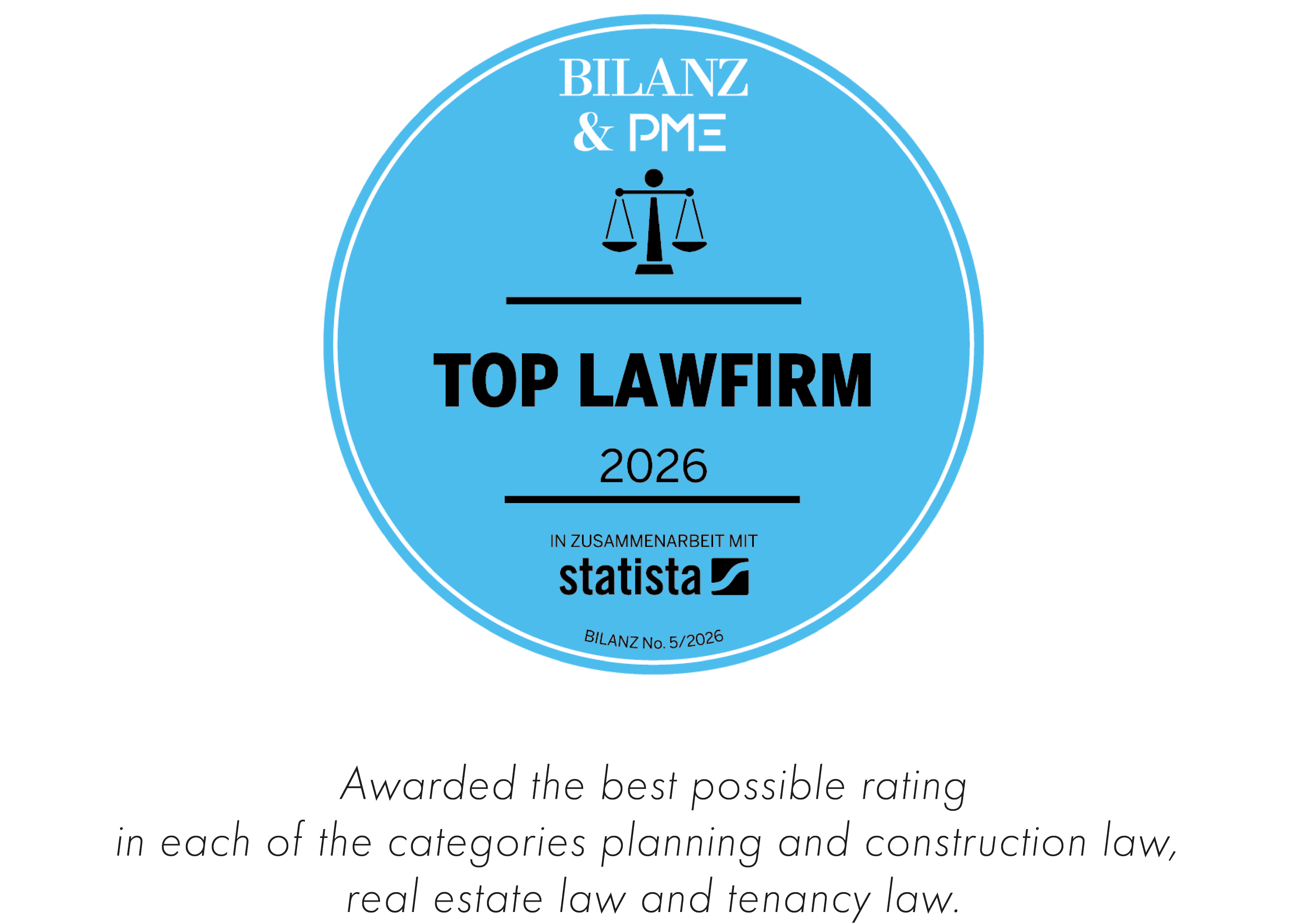 Thaler Berz Partner Rechtsanwälte Award from Le Temps BZ 2026