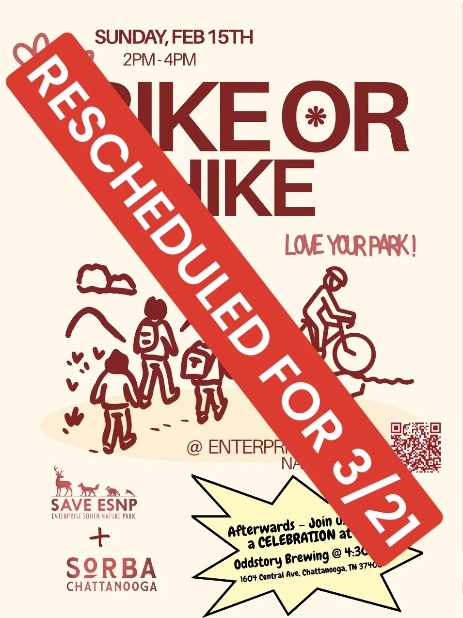 rescheduled: Love Your Park! Bike or Hike with Save ESNP + SORBA CHatT