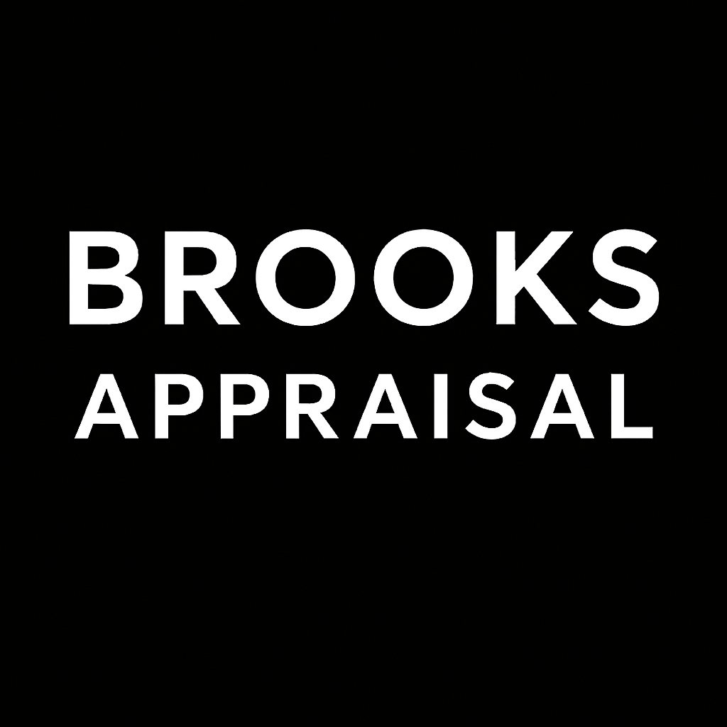 Black background with white text that reads 'Brooks Appraisal'.