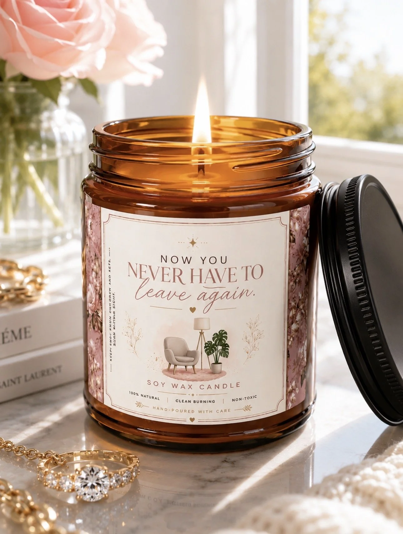Scented Soy Candle: Relaxing Home Décor, Great Gift for Self-Care, Aromatherapy, Housewarming, Birthday, or Just Because