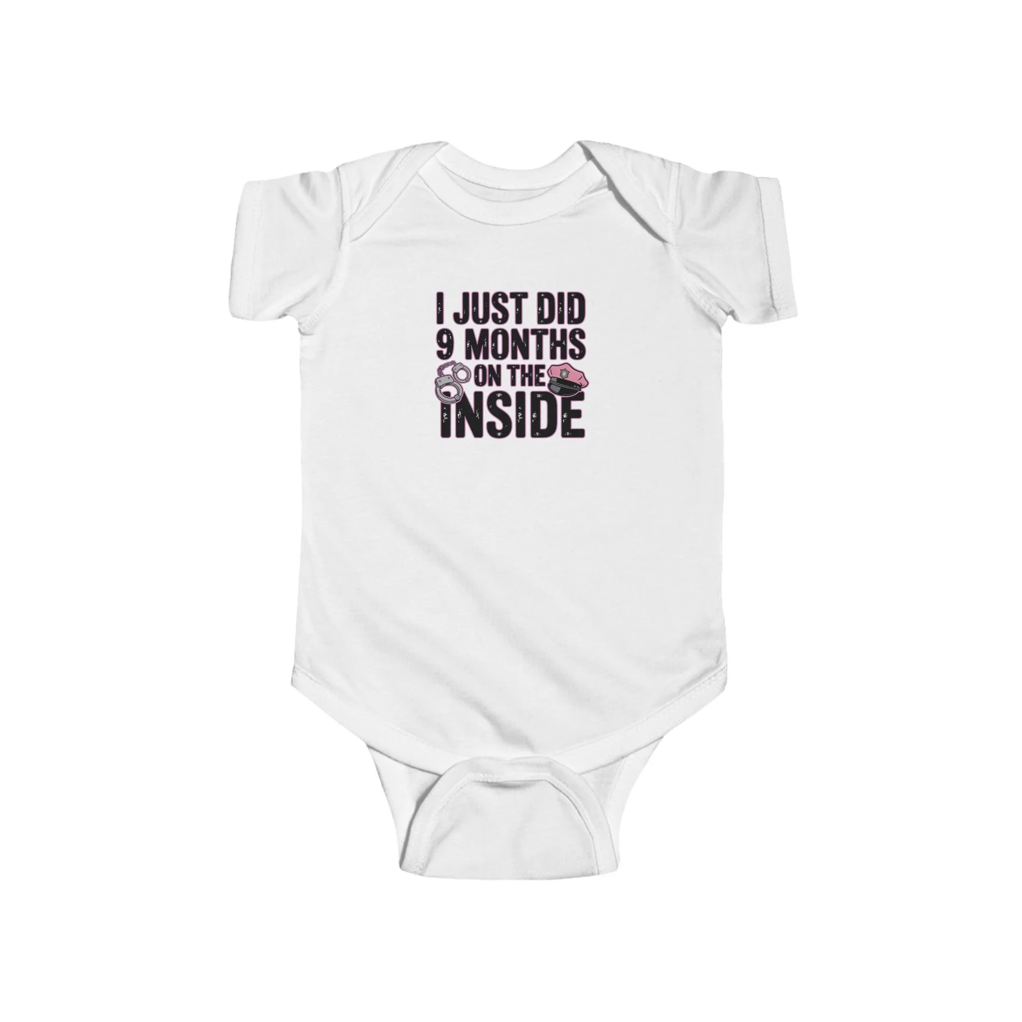 Funny Baby Bodysuit, I Just Did 9 Months on the Inside, Newborn Gift, Baby Shower Outfit, Infant Clothing, Cute Baby Apparel