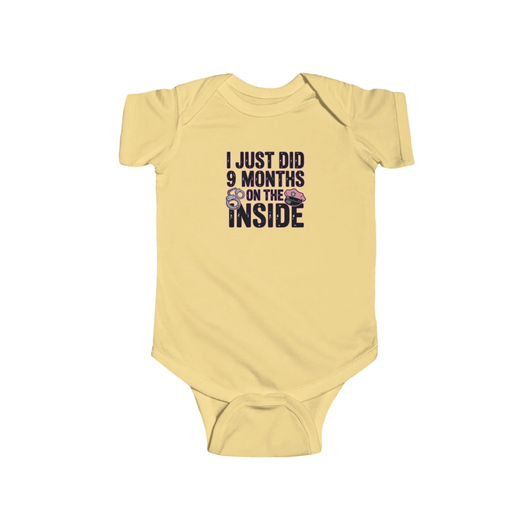 Funny Baby Bodysuit, I Just Did 9 Months on the Inside, Newborn Gift, Baby Shower Outfit, Infant Clothing, Cute Baby Apparel