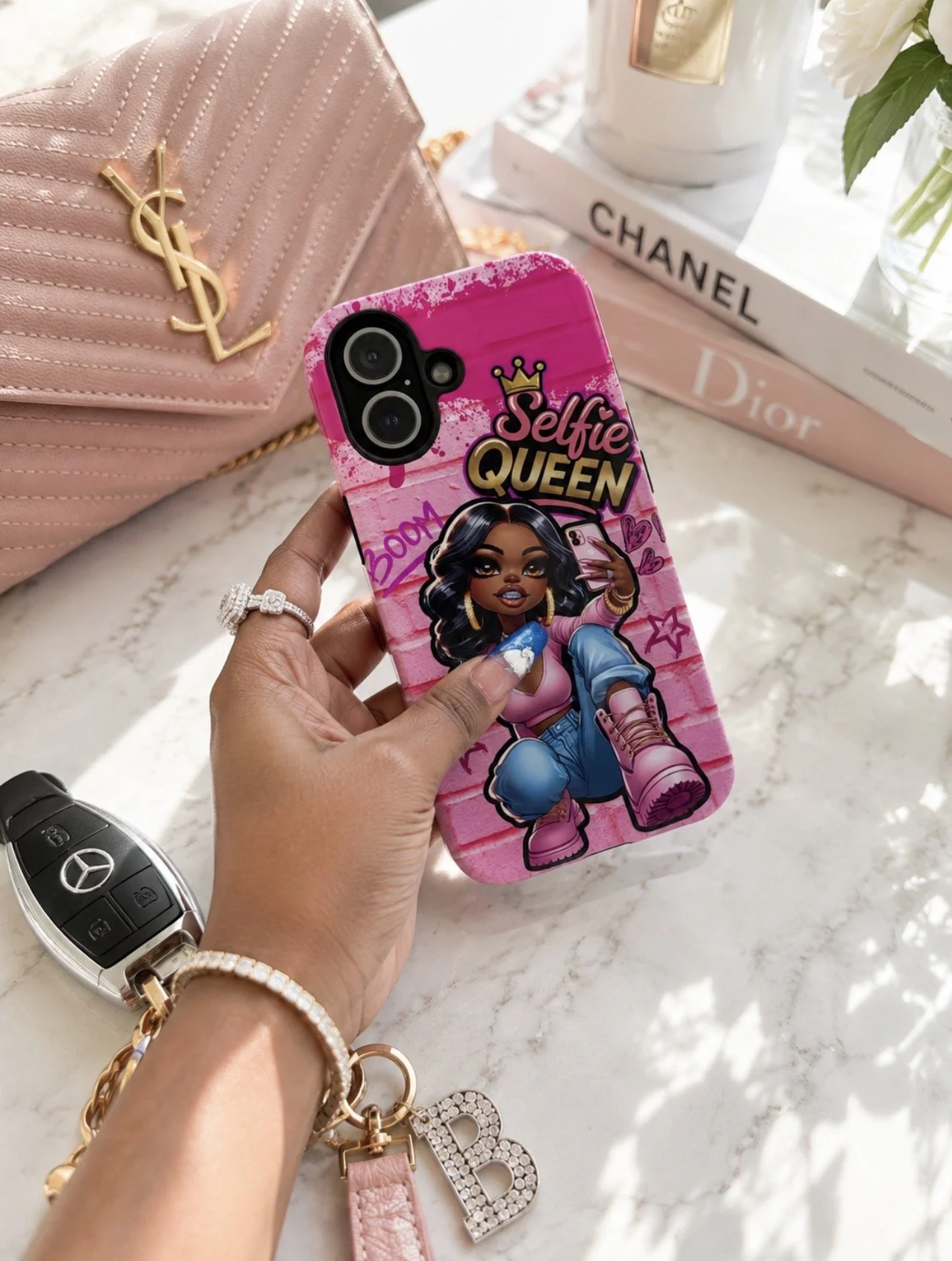 Stylish Phone Case with 'Selfie Queen' Design, Cute Mobile Accessories, Trendy Gifts, Birthday, Fashionable Tech Cases, Gifts for Her