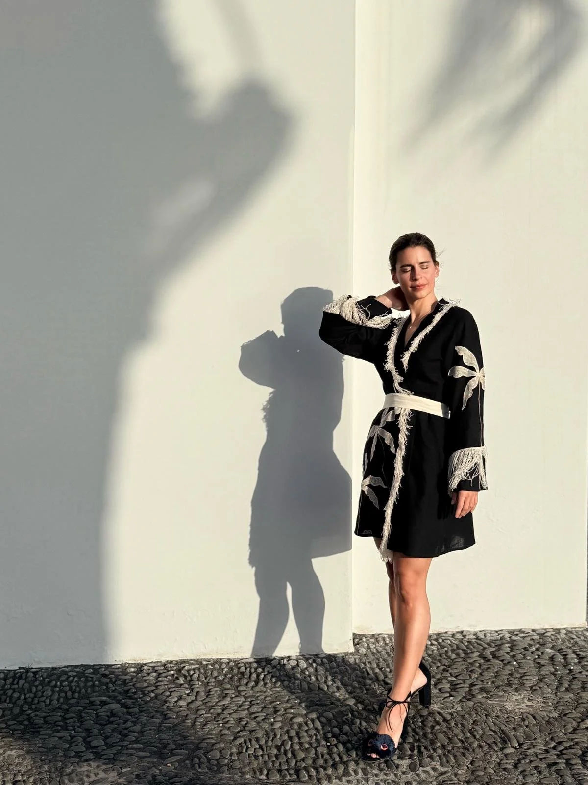 Resort wear Fringed Kimono, Curated Island style, Madeira.