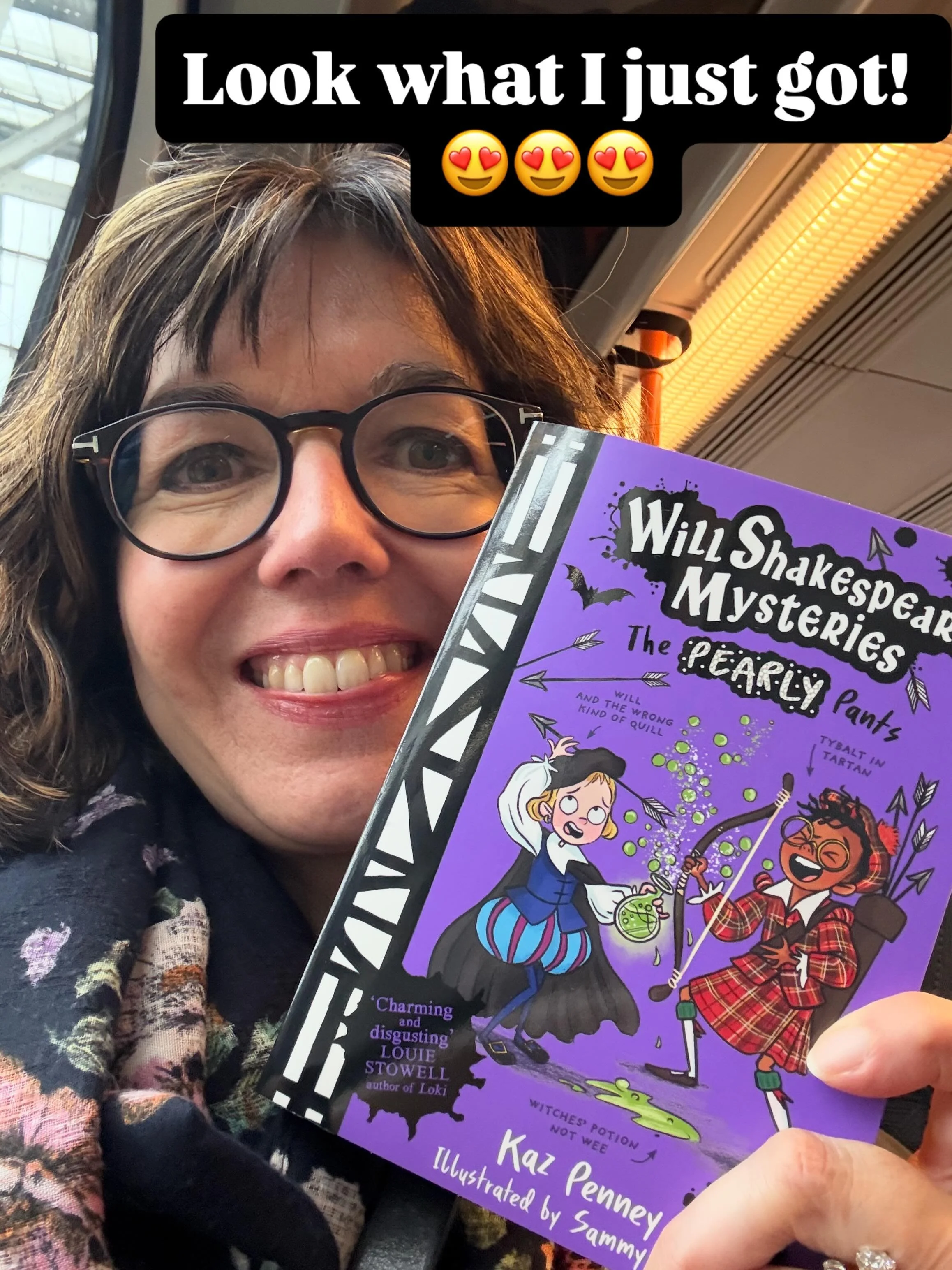 Popped in to meet my brilliant editor at Andersen press this afternoon to discuss edits for the third of the Will Shakespeare Mysteries and the outline for book 4. As an unexpected bonus I got a fresh-off-the-press copy of book 2, in which Will and T