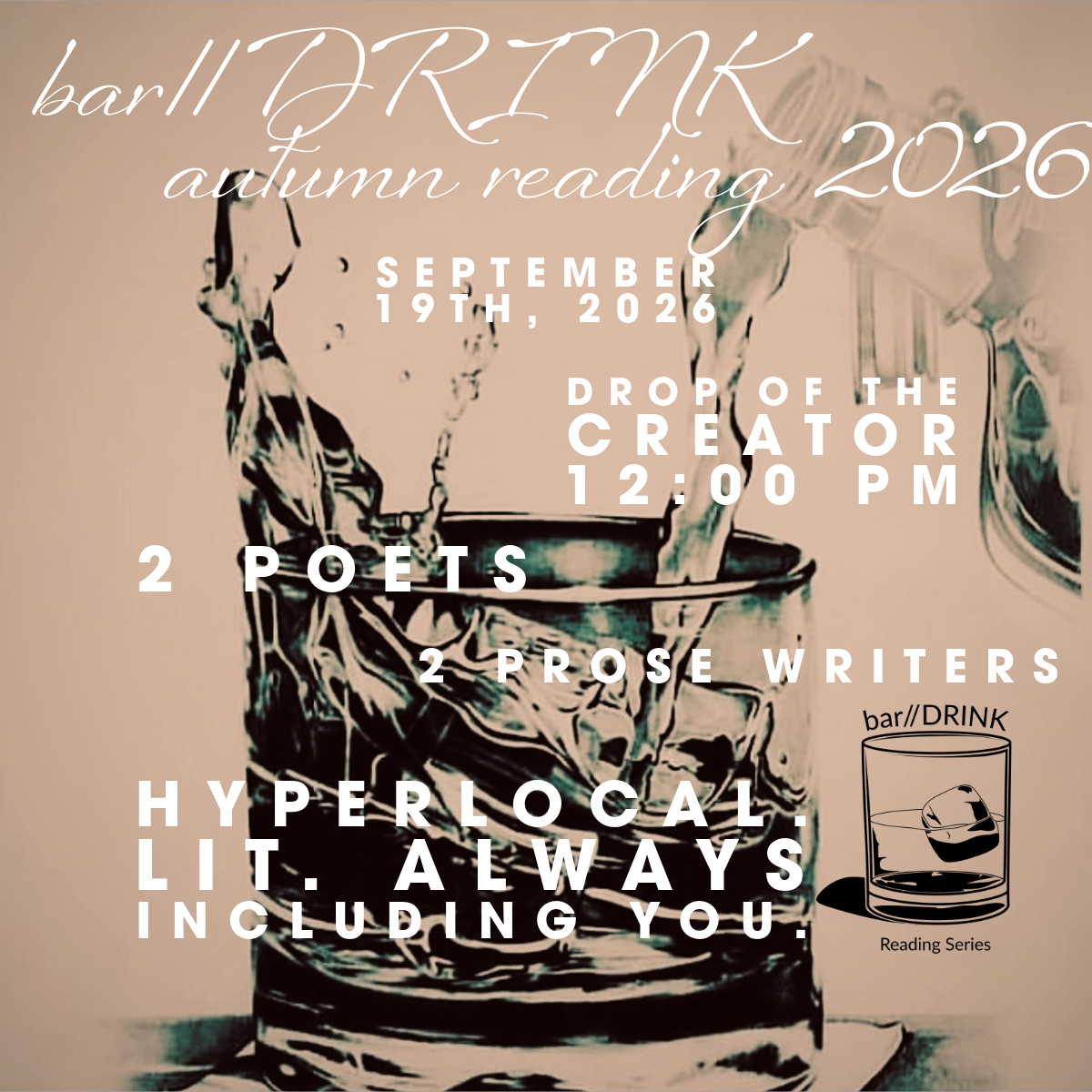 bar//DRINK Reading Series, Autumn 2026