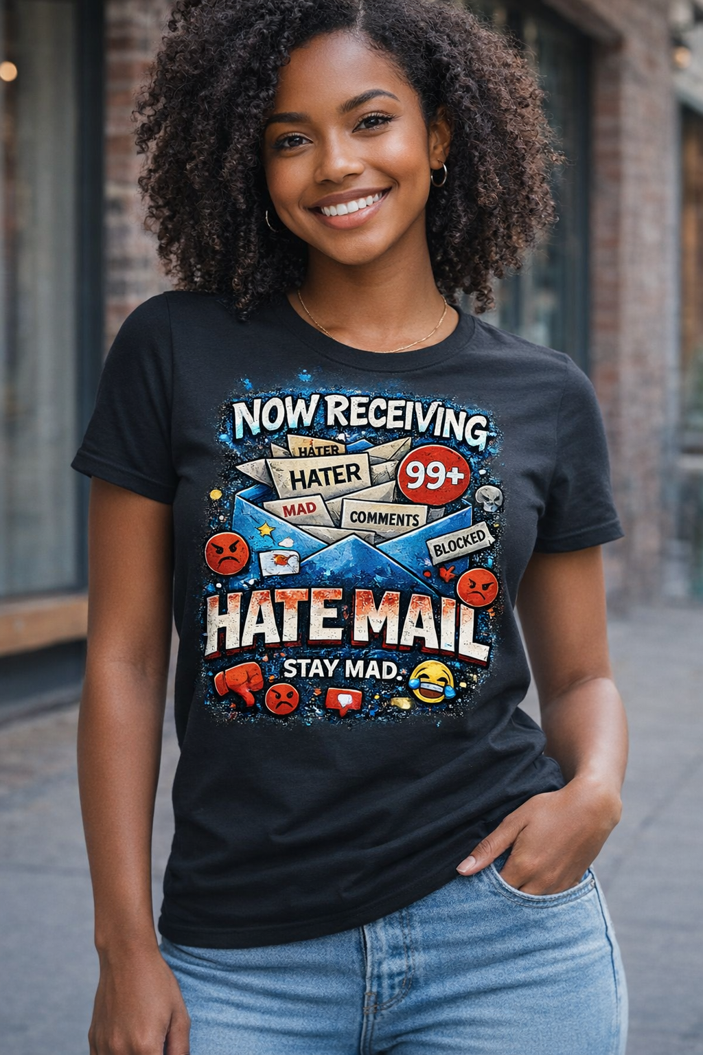 Hate Mail T-Shirt Model.png