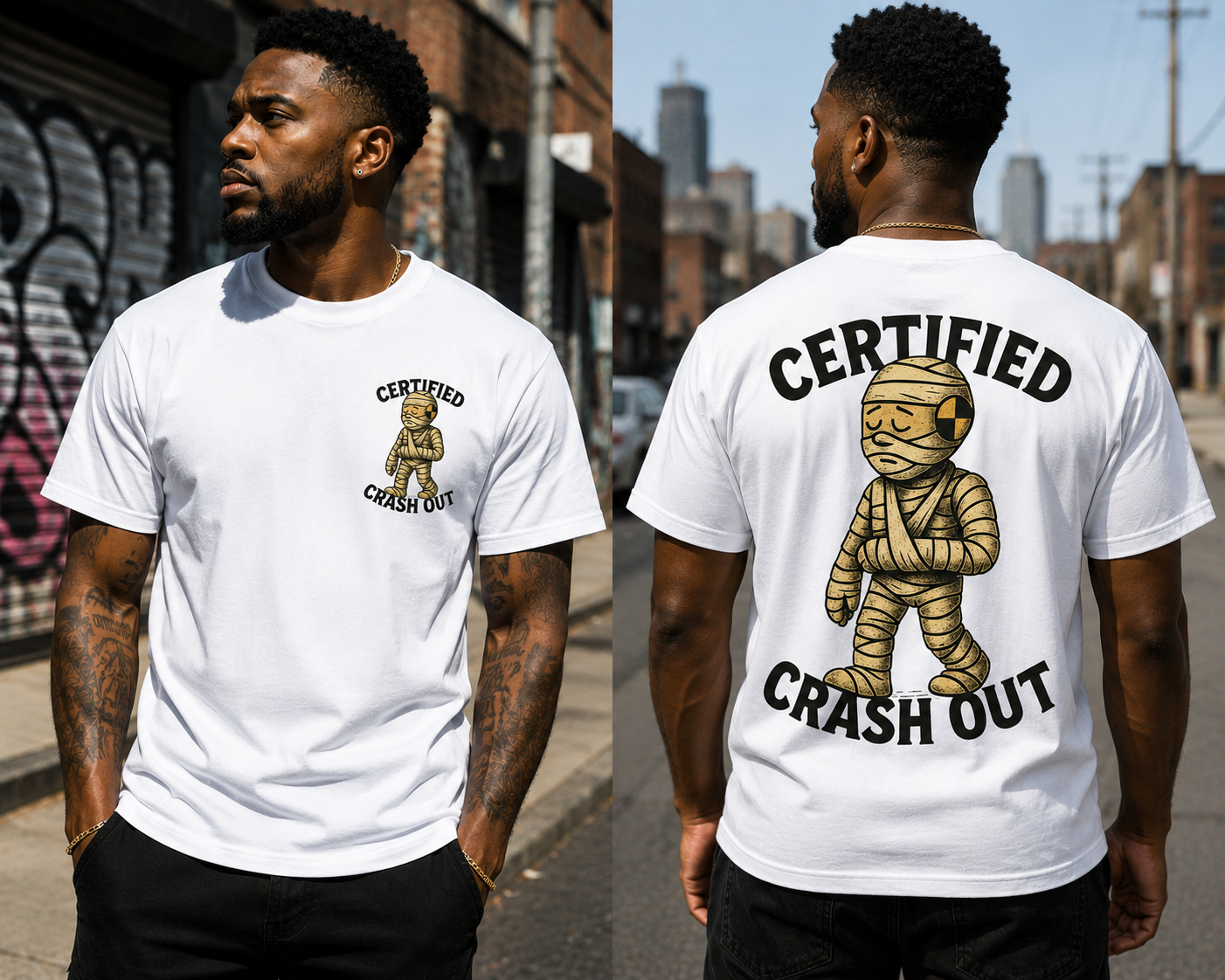 Certified Crash Out New T-Shirt Model White.png
