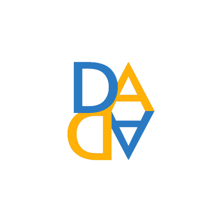 Logo con le lettere D e A in blu e giallo, con il testo 'ARTI PERFORMATIVE' sotto.