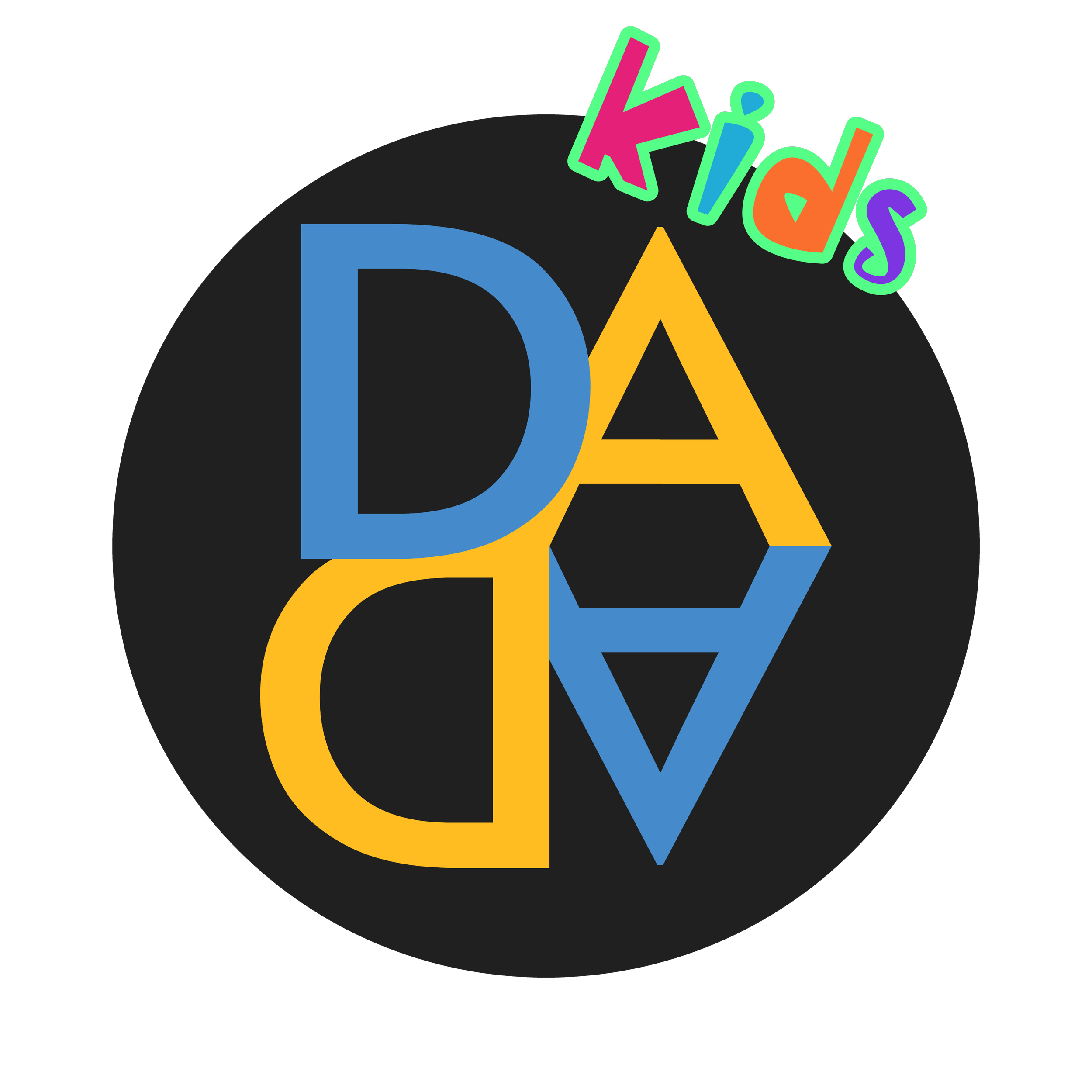 Logo con le lettere colorate e il testo 'Kids Day' in stile vivace e colorato.