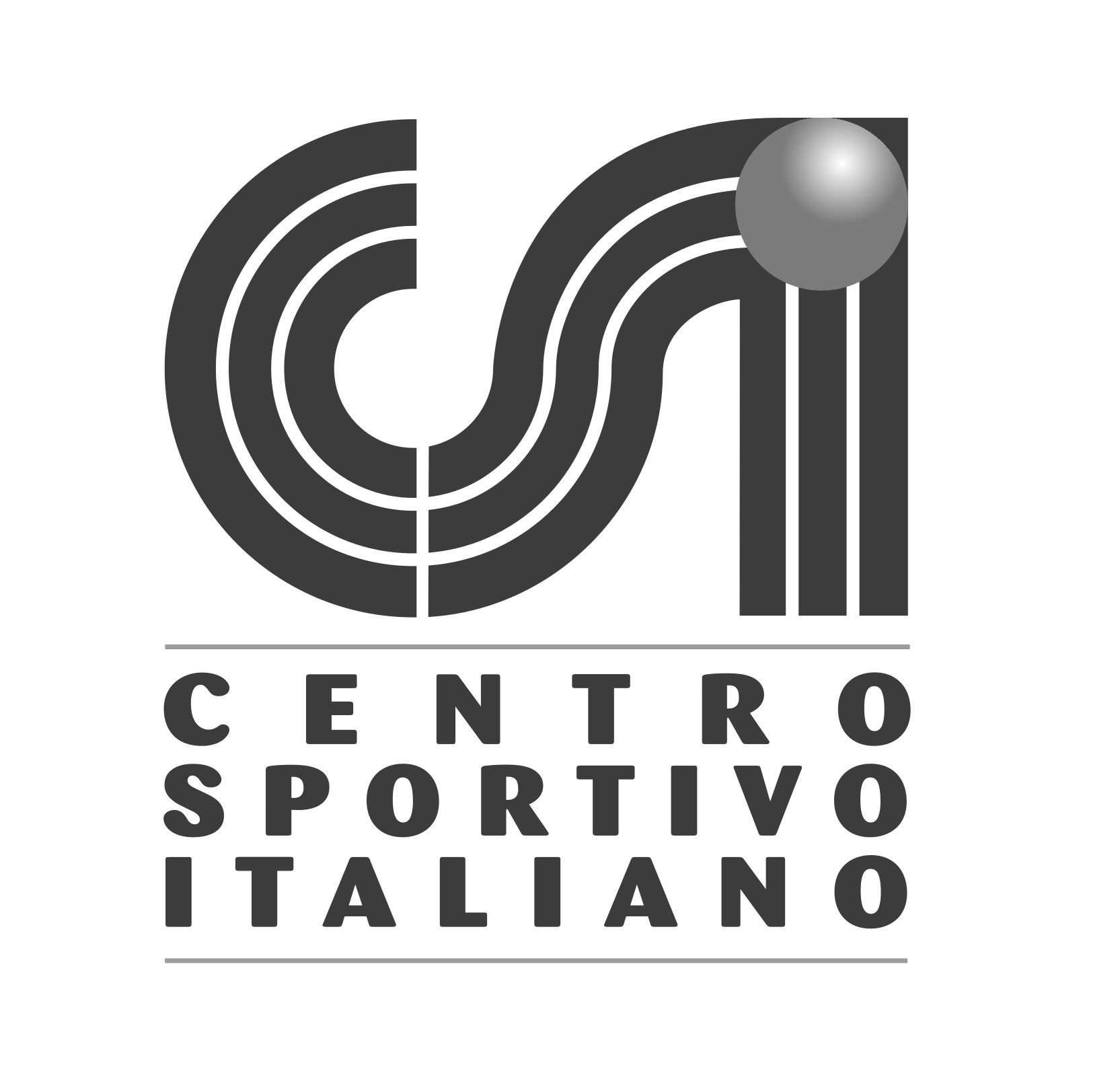 Logo del Centro Sportivo Italiano con un simbolo stilizzato e il testo 'CENTRO SPORTIVO ITALIANO'.
