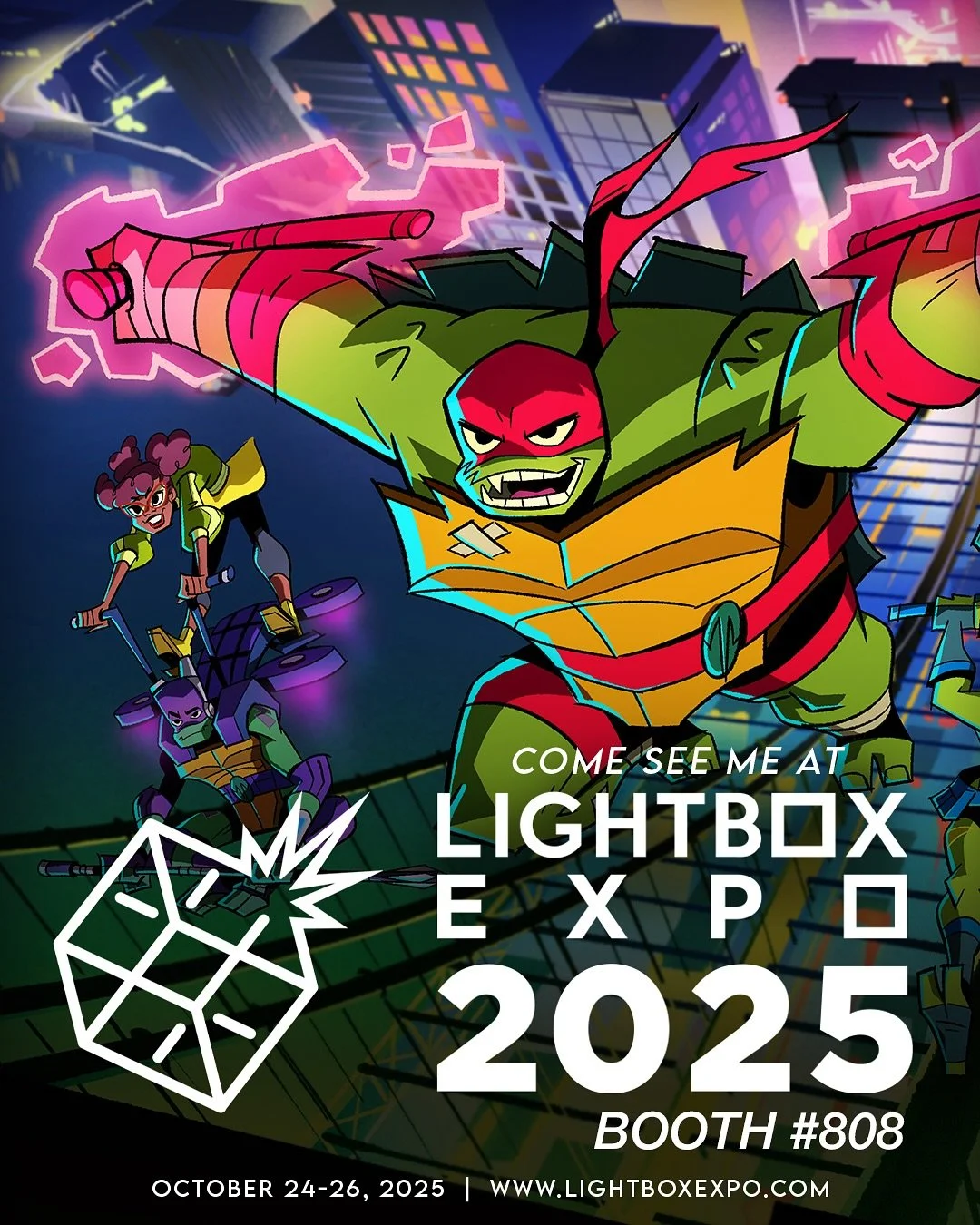 In TWO DAYS!! Come check me out at @lightboxexpo Booth 808!

#rottmnt #riseoftheteenagemutantninjaturtles #riseofthetmnt #saverottmnt #donatello #risedonnie #mikey #leonardo #leo #caseyjones #conceptart #cassandra #tmnt #apriloneil #sketch #karaihama