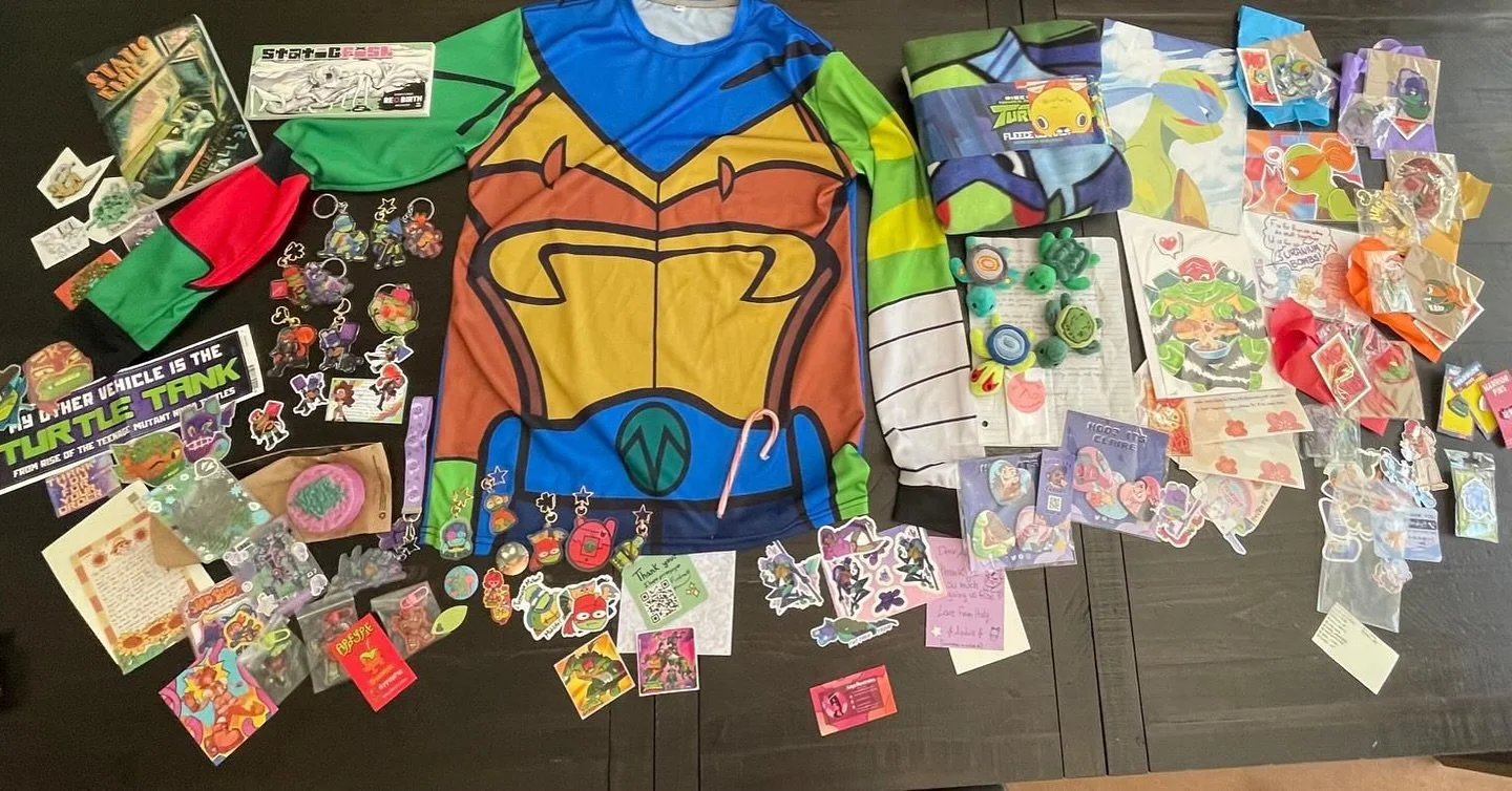 I forgot to post another batch from the incredible Xmas package from amazing #riseoftheteenagemutantninjaturtles artist fans! Thanks again! And don&rsquo;t forget to comment with your info!
.
A very belated post all the way back from last Christmas!!