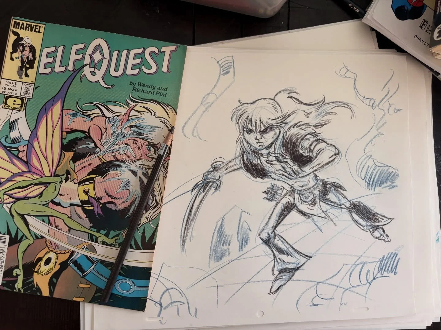 Doodling some fan art of #elfquest &hellip;

#wendypini #richardpini #fanart #cutter