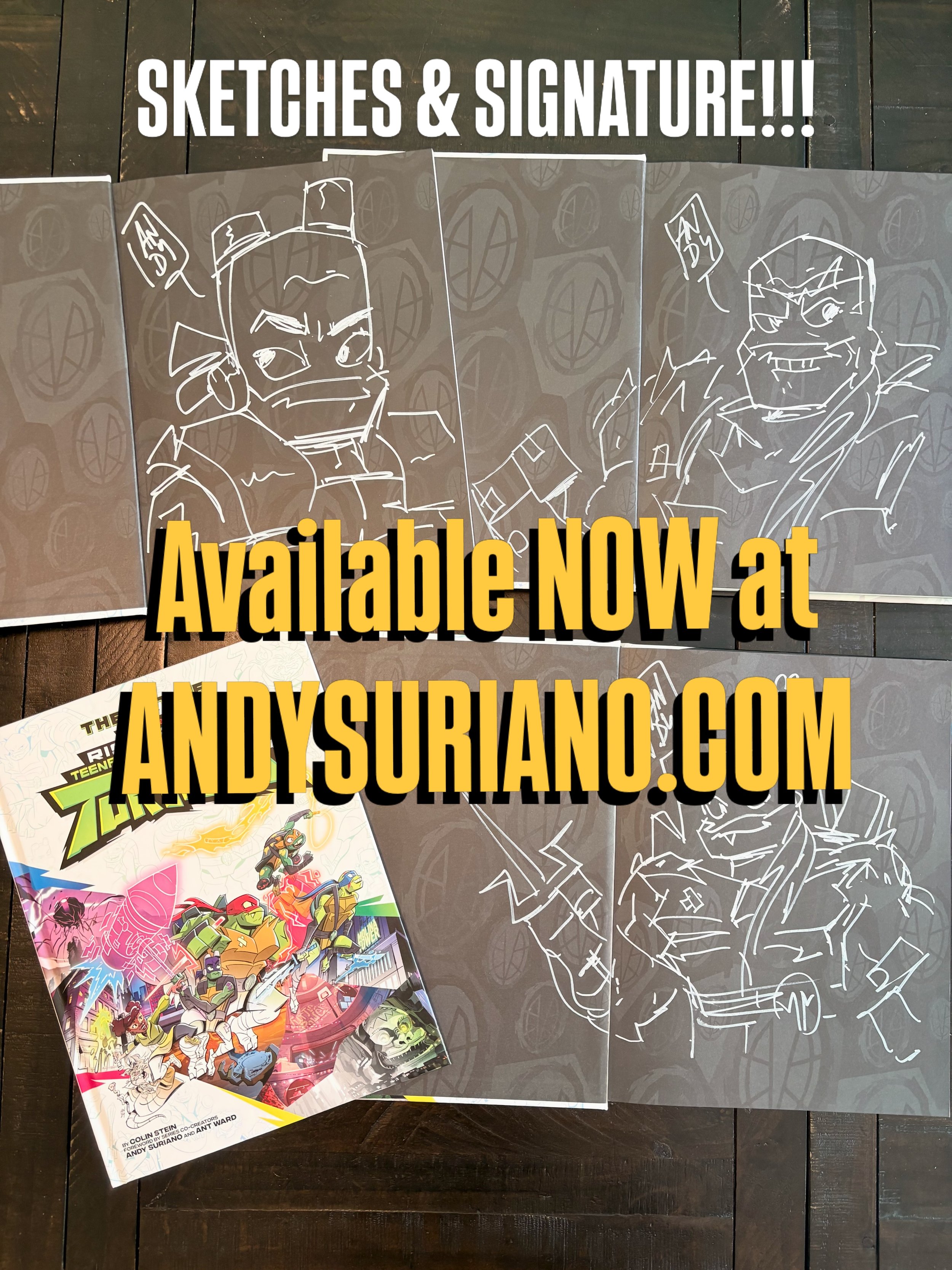 I am now offering sketched and signed copies of &ldquo;The Art of Rise of The Teenage Mutant Ninja Turtles&rdquo; by @thecolinstein &amp; @idwpublishing ONLY at ANDYSURIANO.COM!!! Make sure to get one before I run out! I also have signature and signe