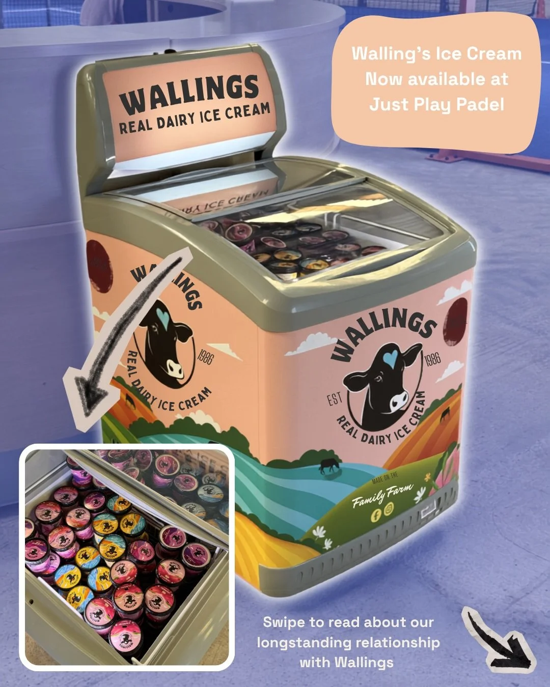 🍦 A little piece of local history has found a new home at Just Play Padel.

Many of you will recognise Wallings Ice Cream from years gone by, whether that&rsquo;s from family days out, local events, or a visit to Bentham Auction Mart where Ian&rsquo