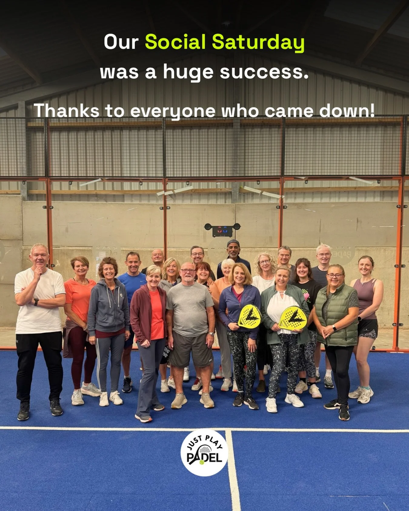 What a morning! 🎾

A huge thank you to everyone who joined us for our Social Saturday. Great games, plenty of new faces and a brilliant atmosphere on court.

These sessions are all about meeting new people, mixing in, playing some padel and having a