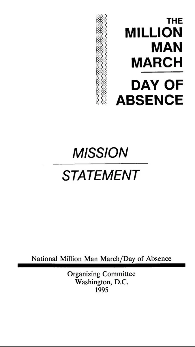 Million Man March Mission Statement 1995
