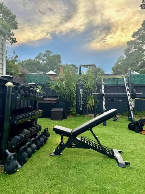 Free Weights & Outdoor Bench