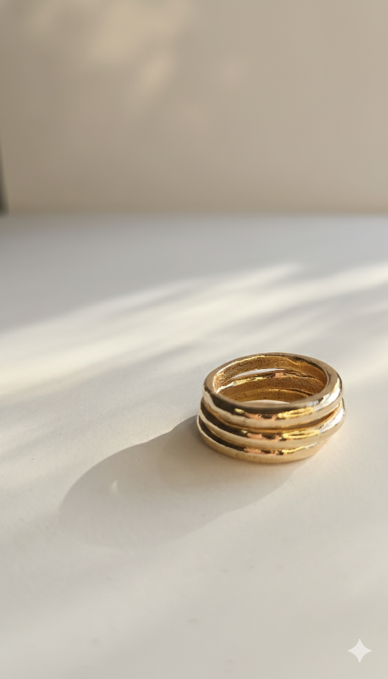 Bronze Stacking Rings — Singles & Sets