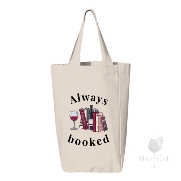 Always Booked Wine Tote