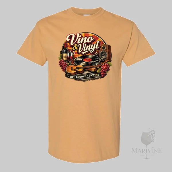 Retro Vino & Vinyl T-shirt