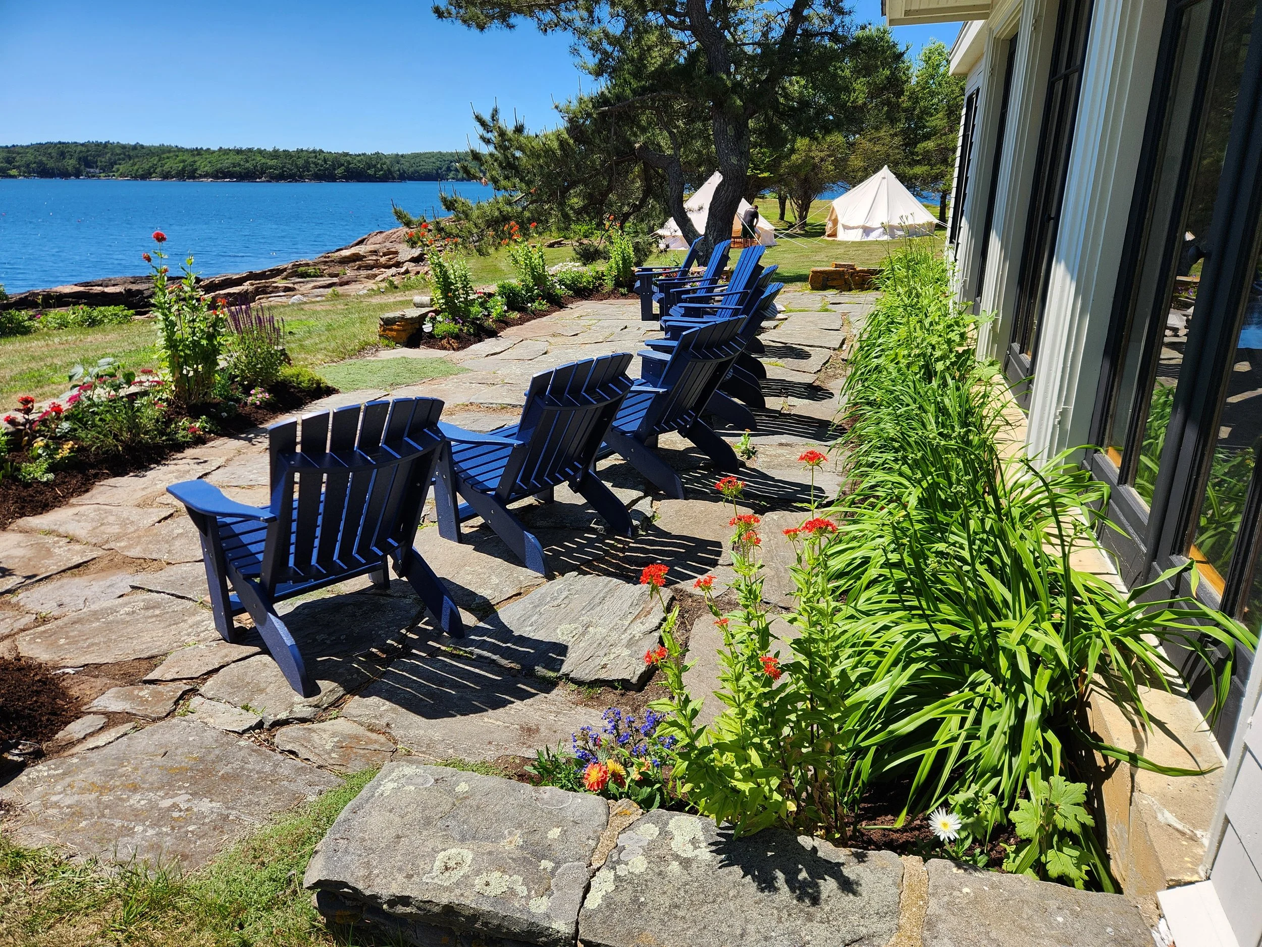 Periodic garden maintenance of private island, South Bristol, ME
