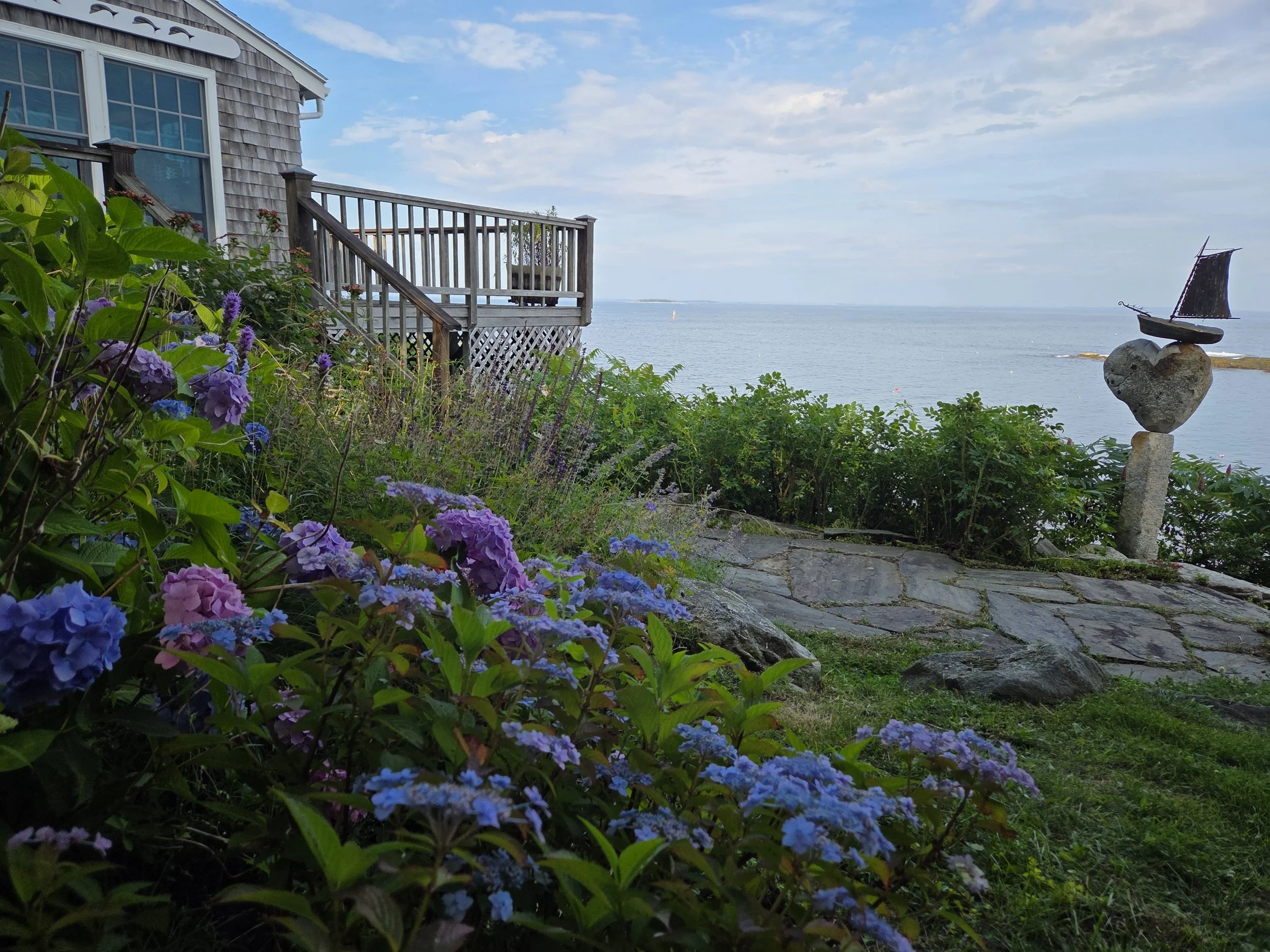 Ocean-view garden, New Harbor, ME