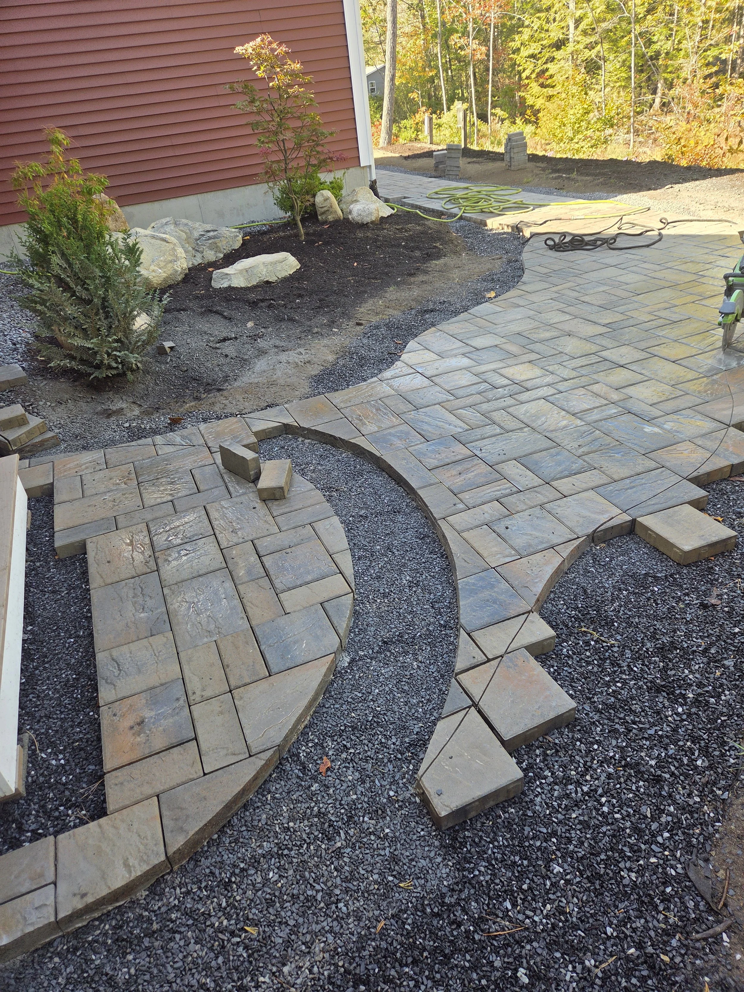 Walkway and Japanese dry garden project, Wiscasset, ME