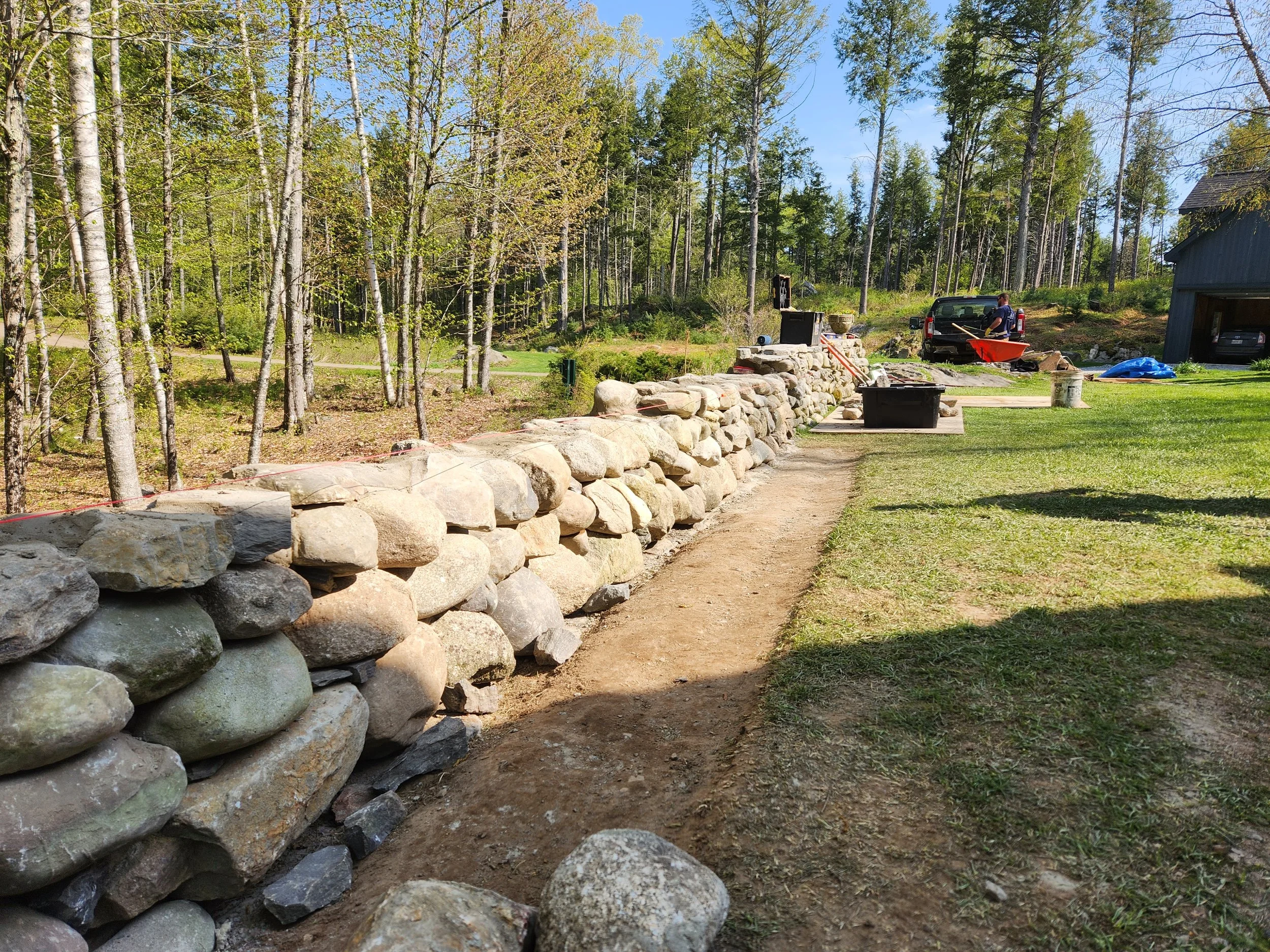 Glacial till wall, Newcastle, ME