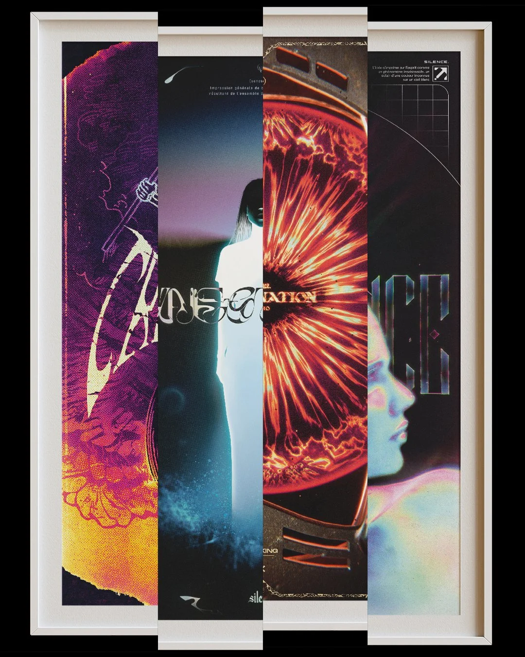 PACK 4 POSTERS SILENCE.