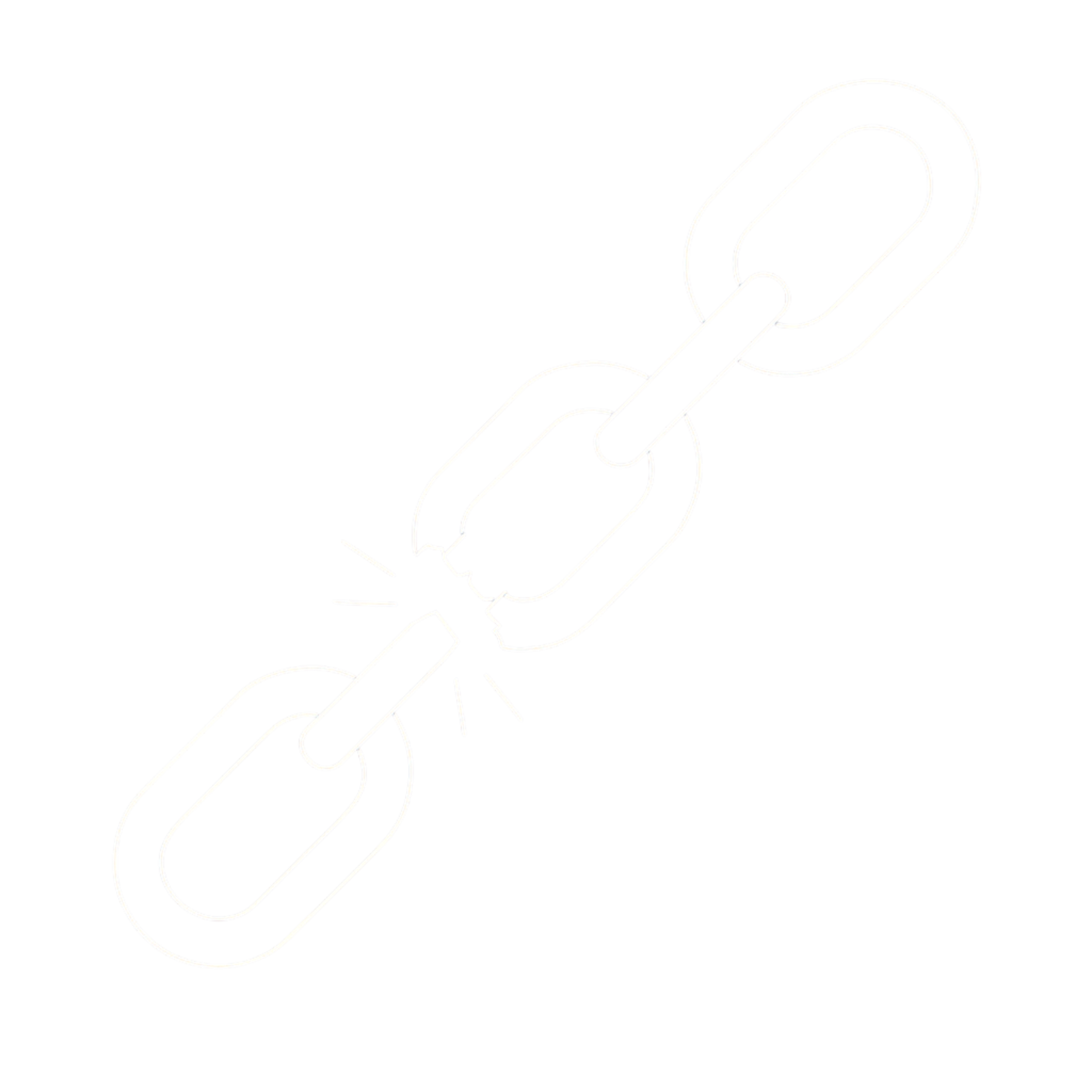 Outline illustration of a broken chain link with a cracking effect.