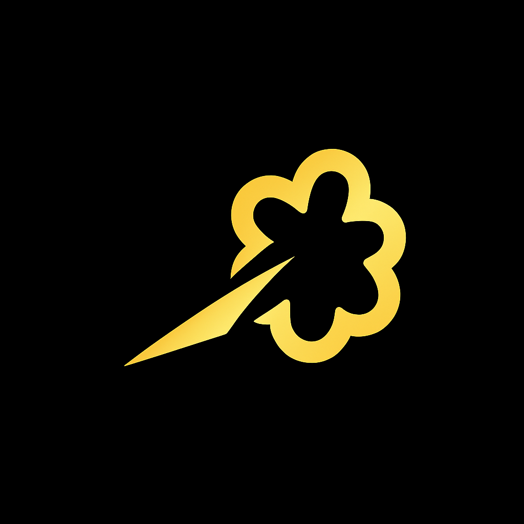 A yellow flower with a lightning bolt coming out of its petal on a black background.