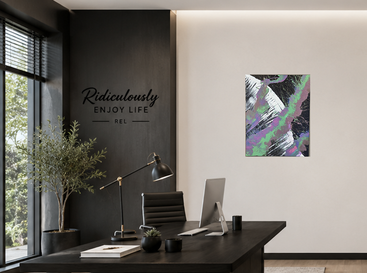 Beautiful Defiance - Hand Painted Canvas Art - 22" x 28"