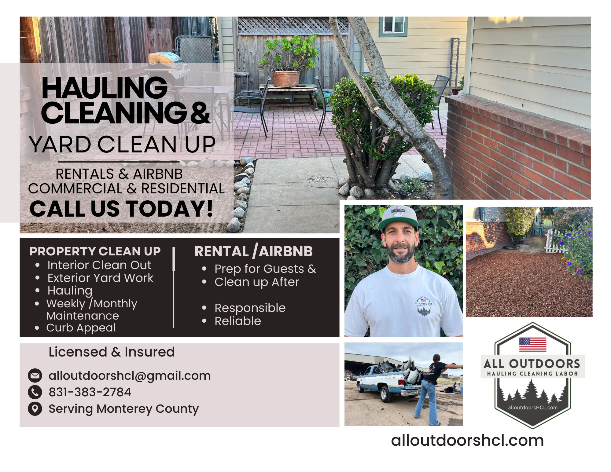 Hauling cleaning yard clean p