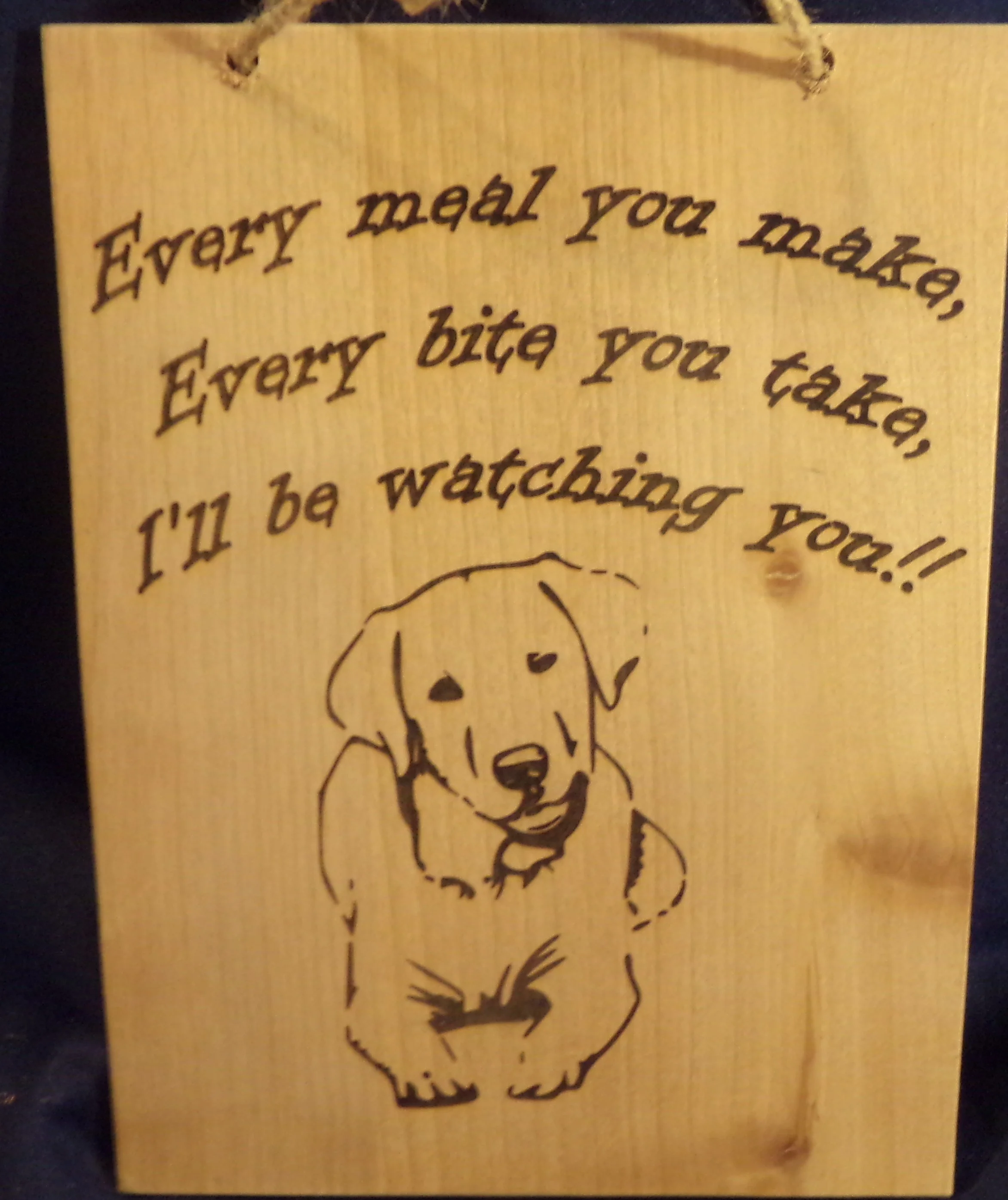 EVERY MEAL YOU MAKE EVERY BITE YOU TAKE I'LL BE WATCHING YOU LAYING LAB.JPG