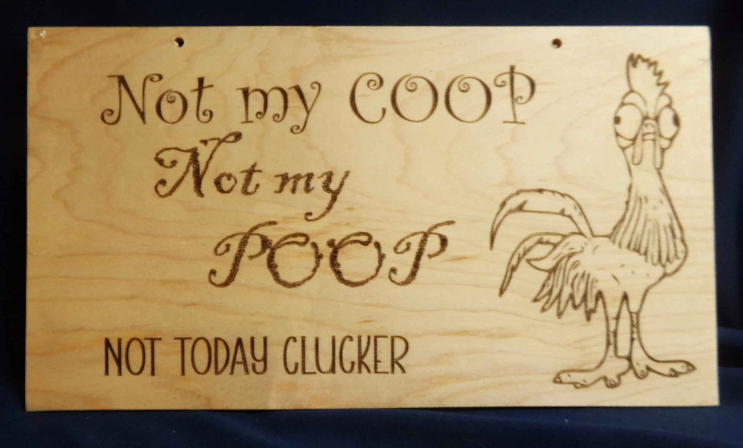 NOT MY COOP NOT MY POOP NOT TODAY CLUCKER.JPG