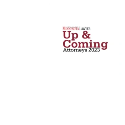 Cover page of the 2023 Minnesota Lawyer Up & Coming Attorneys publication.
