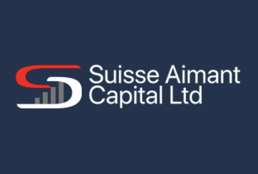 Logo of Suisse Aimant Capital Ltd featuring a stylized S and a bar chart design.