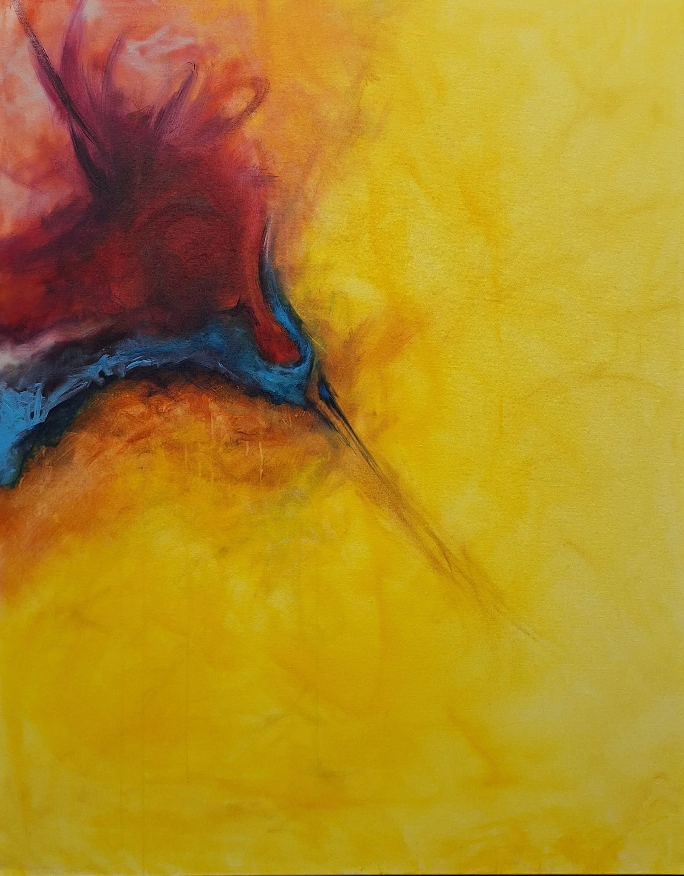 $3,600 " Yellow" Acrylic on gallery wrap canvas. 48"x60" 2014