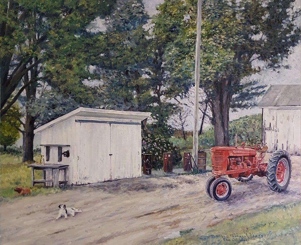 Sold " The Oil Shed" Oil on canvas. 2023 20"x24"