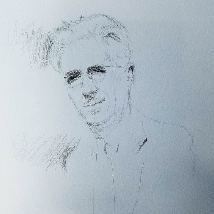 $100 "Still" Graphite on paper. Approx 8"x10"