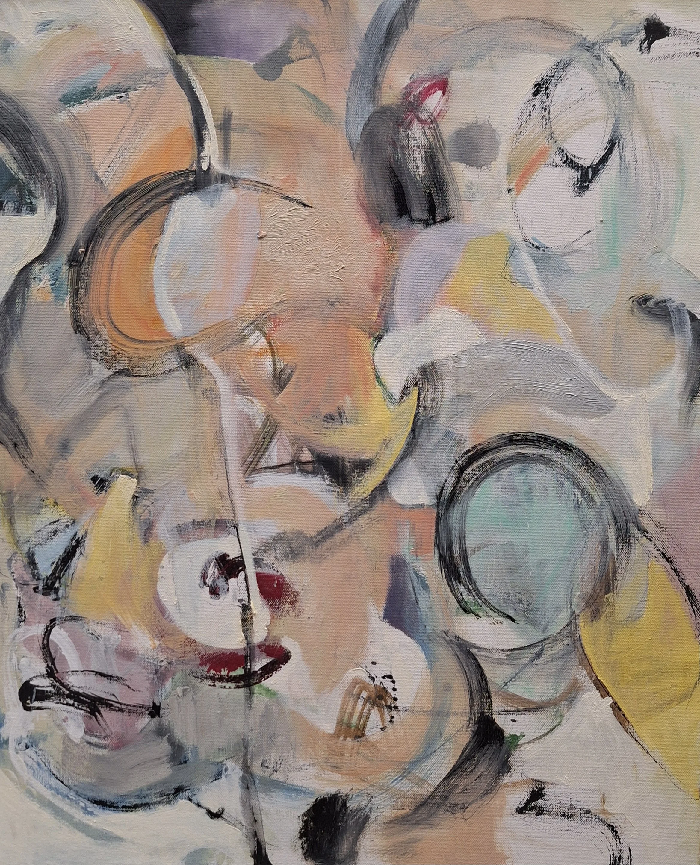 $600"Mas"Mixed media on gallery wrap canvas. 20"x24" 2024