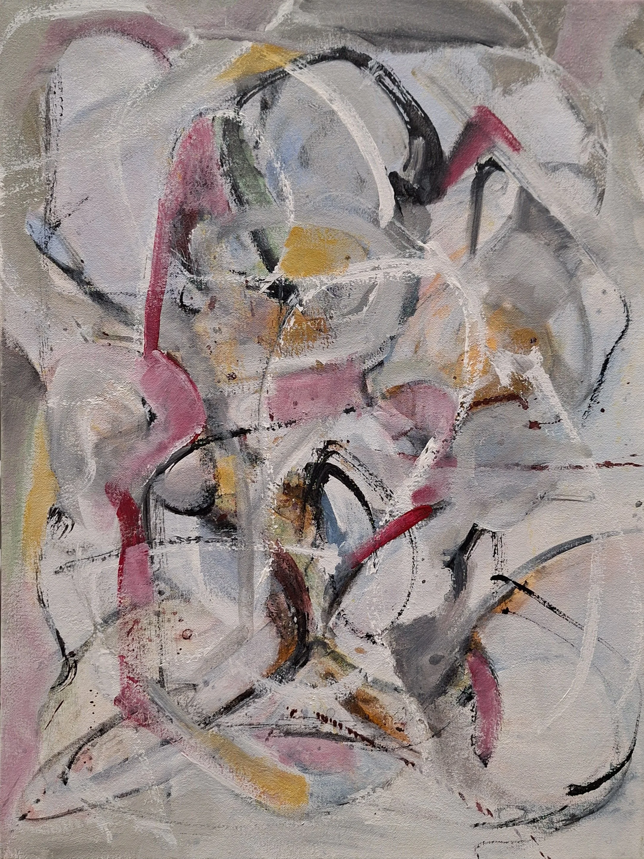 $540 "With The Flow" Mixed media on gallery wrap canvas. 18"x24" 2016