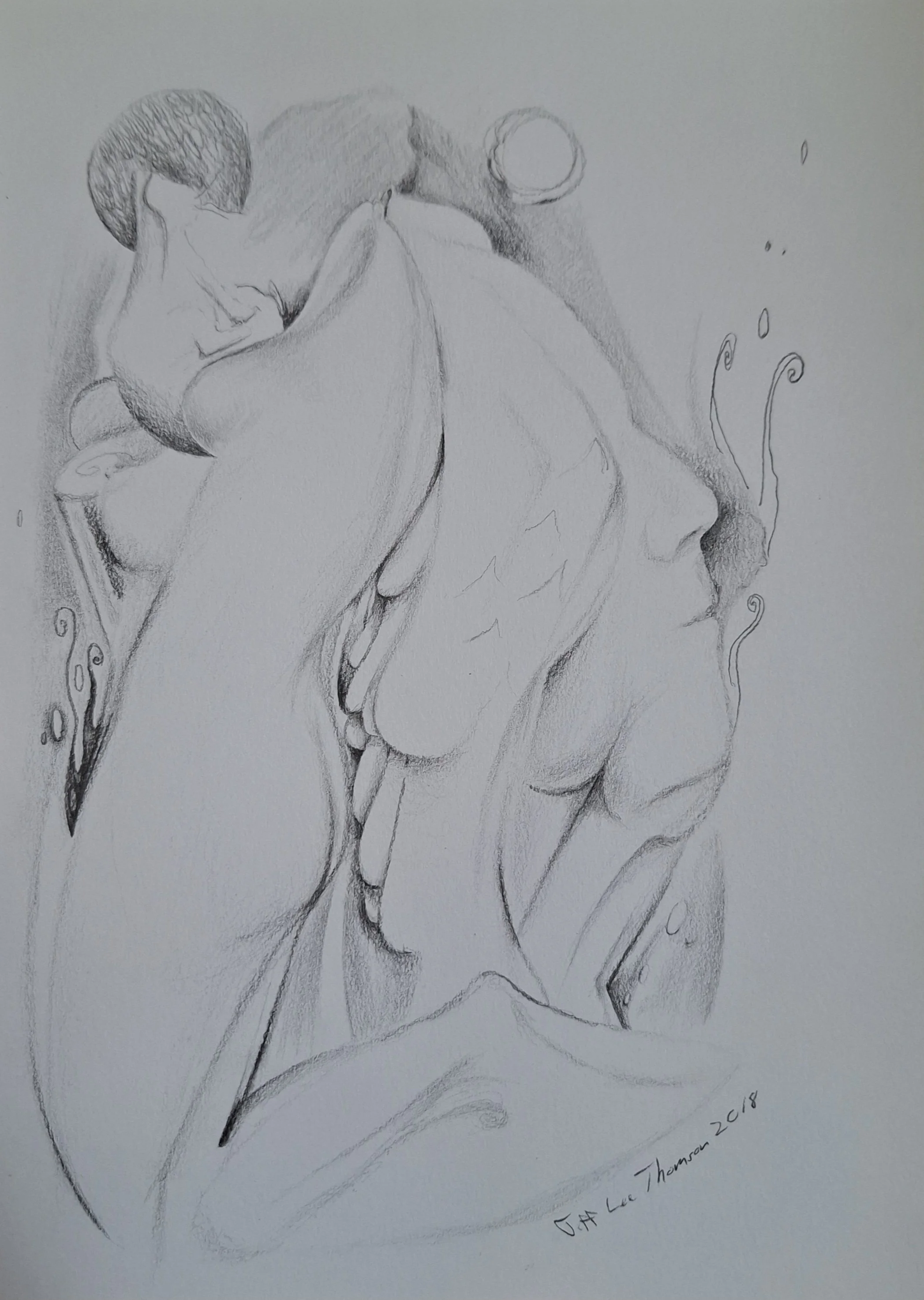 $200 "Beautiful Blend" pencil on paper. 7"x10" 2018 