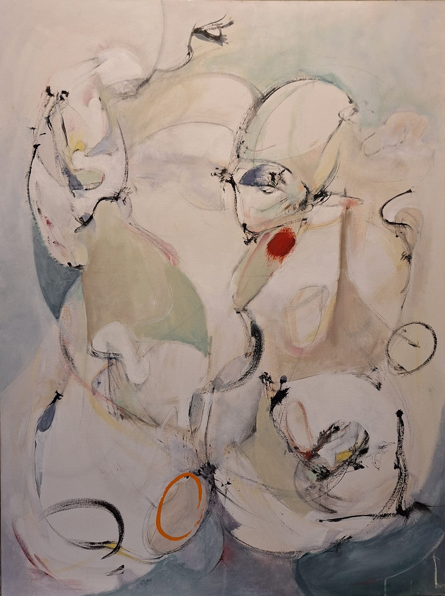 $2,200 "Growing" Mixed media on gallery wrap canvas. 36"x48" 2025