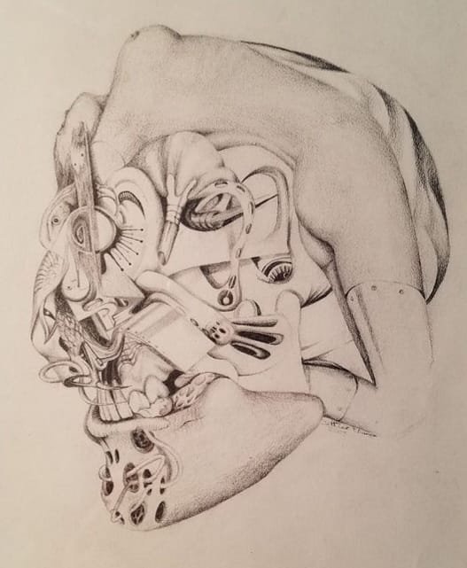 $400 "Profile" Pencil on paper. 11"x14" 2003